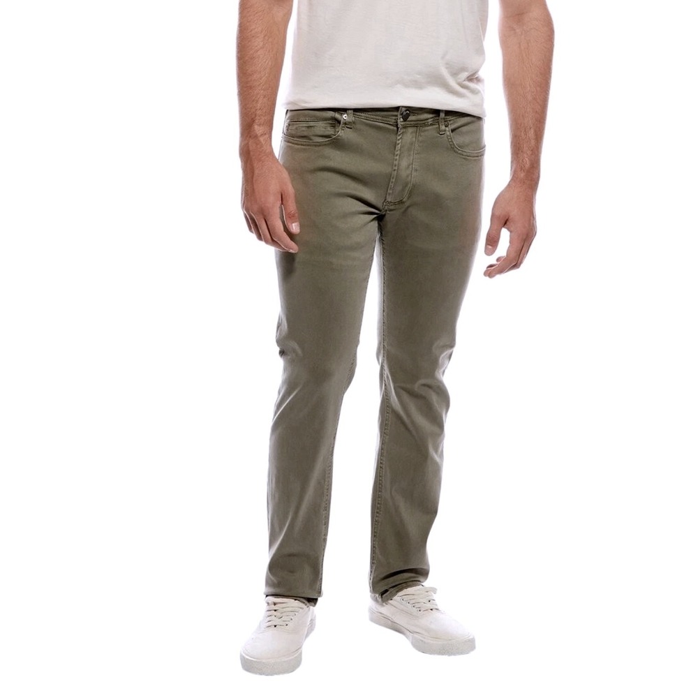 $88 Blank NYC Wooster Slim Fit Brushed Twill Pants Mens 33x32 Olive Green